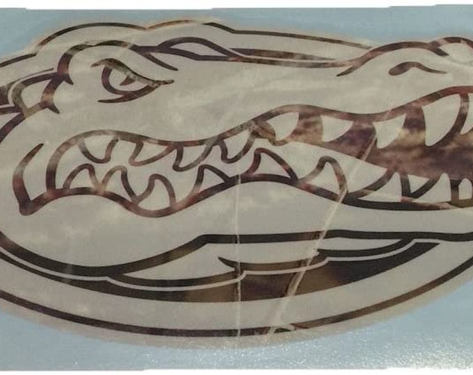 Florida Gators 3”, 6”, or 12" Vinyl Camo Gators Head Decal