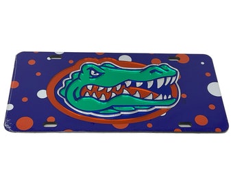 Florida Gators Mirrored Acrylic Laser Tag - Dots