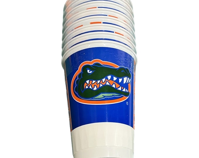 Florida Gator 8 Reusable 16 oz. Plastic Cups