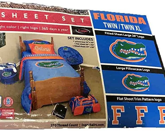 Florida Gators 250 TC Twin Sheet Set