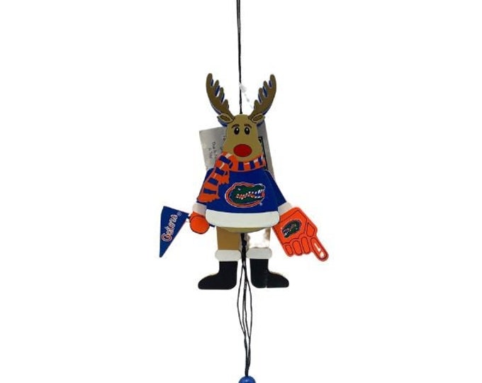 Florida Gators Cheer Reindeer Moving Ornament