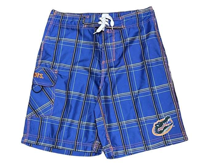 Florida Gators Mens Plaid Board Shorts (Size 28)