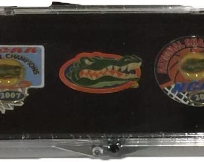 Florida Gators Sealed 2007 Champions 3 Piece Lapel / Hat Pin Set