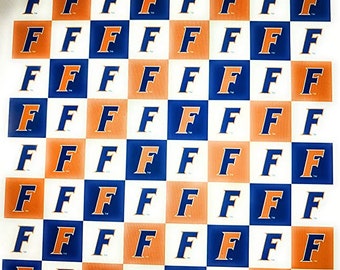 Florida Gators 100% Cotton Fabric - Square F