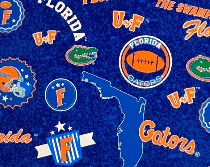 Florida Gators 100% Cotton Fabric - Logos