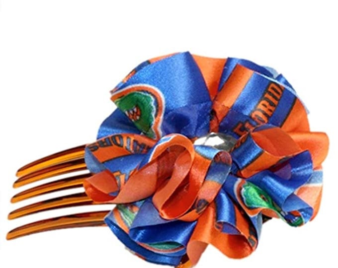 Florida Gators Hair Comb with Rhinestone and Bow