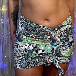 MADE TO ORDER Deep in the Jungle ruched skirt
