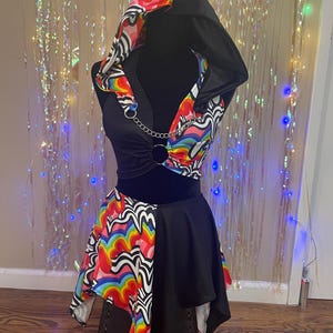 MADE TO ORDER Rainbow Brain remix 3pc skirt set