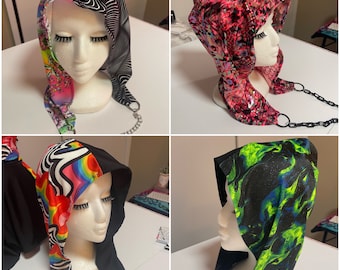 MADE TO ORDER Custom chain hood w/ optional choker