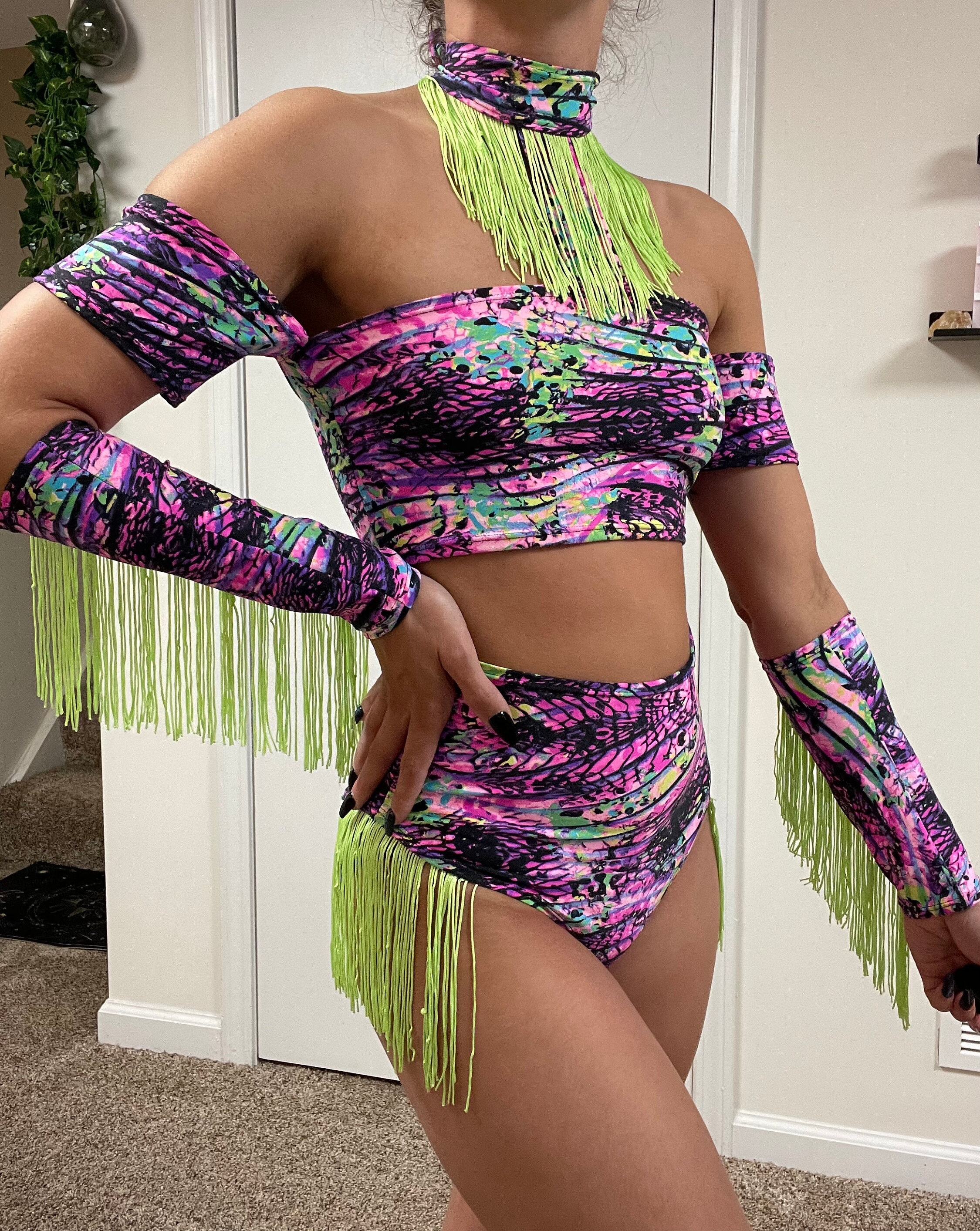 neon jungle dress Buy NEON JUNGLE MIX TIERED DRESS