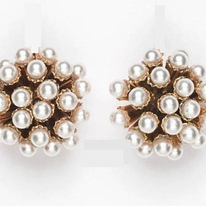 Handmade Gold Pearl Earring Victorian style