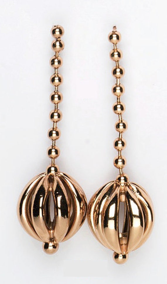 Handmade Gold Iconic Earring Art nouveau style