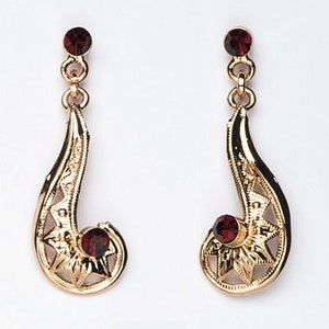 Orecchini Swarovski in oro fatti a mano in stile vintage