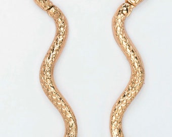 Handmade Gold Fun Earring Art nouveau style