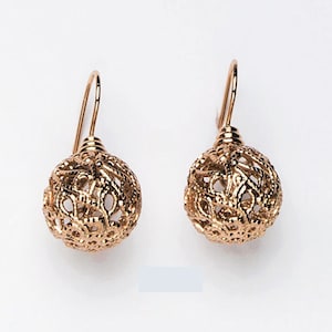 Handmade Gold Small Earring Art Deco style