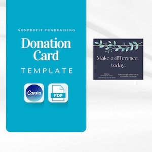 Donation Response Card | Drei Stile | Bearbeitbar und anpassbar in Canva.