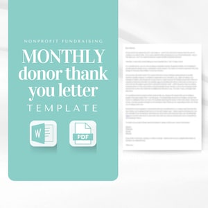 New MONTHLY donor welcome letter | Donor Stewardship