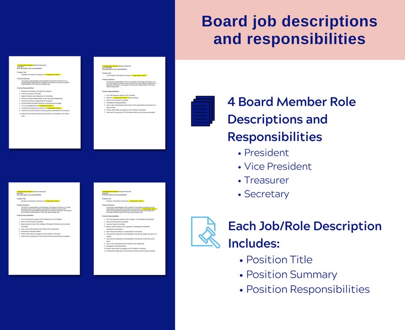 The Essentials Nonprofit Board Member Template Bundle Etsy The Essentials Nonprofit Board Member Template Bundle Etsy