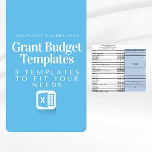 Nonprofit Budget Template for Grant Proposals | Grant Budget Templates | Nonprofit Grants | Three Versions Included