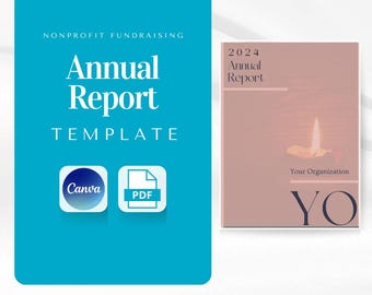 Nonprofit Annual Impact Report Template: Customizable Canva Design (Digital Download)