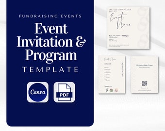 Event Invitation and Program Template | Nonprofit Fundraising Event