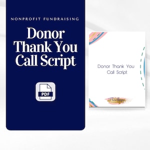 Donor Thank You Call Script | Donor Stewardship | Individual Giving | Major Gifts Fundraising