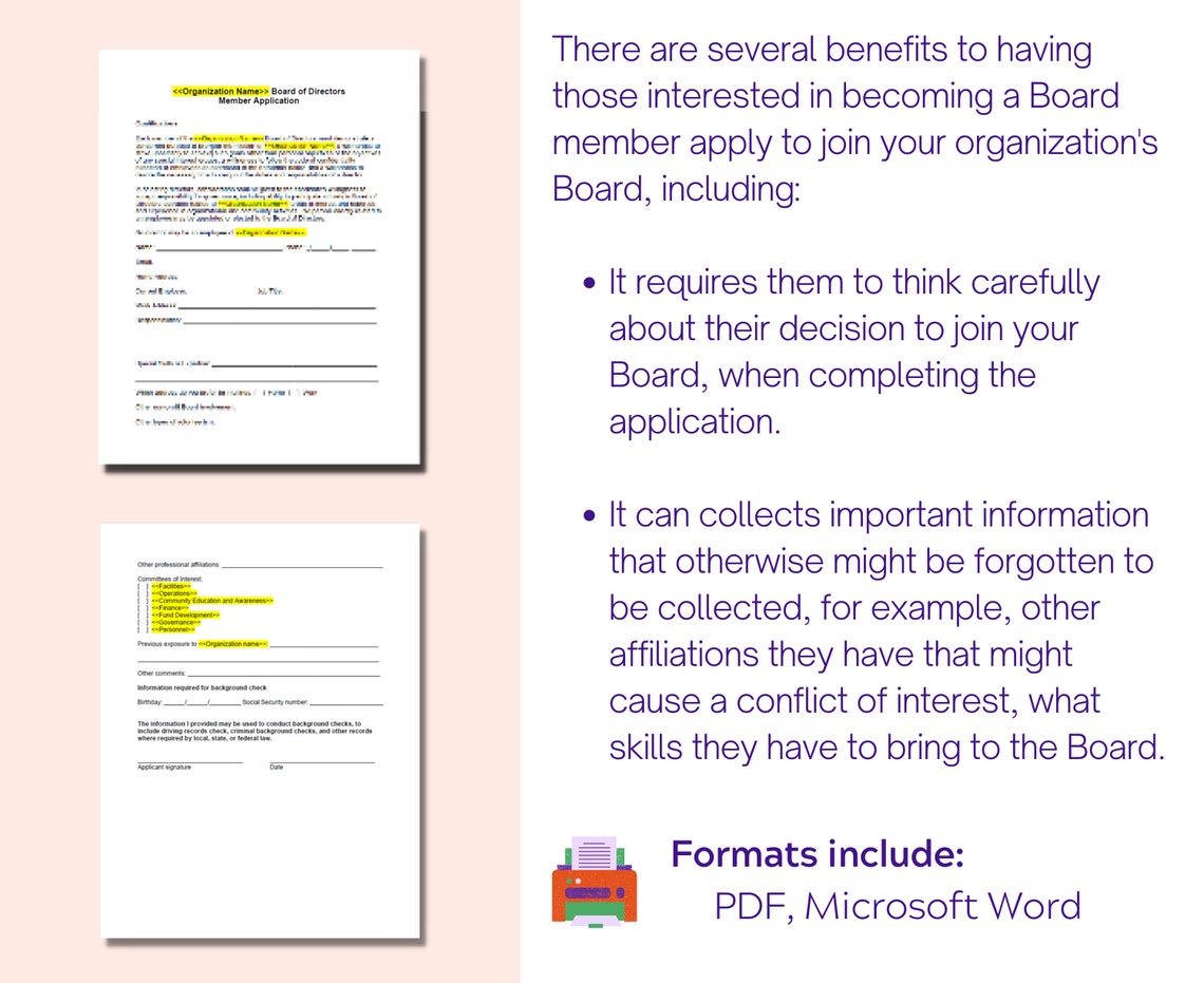 Nonprofit Board Member Application Application to Join the Board of Nonprofit Board Member Application Application to Join the Board of