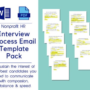 Paquete de plantillas de correo electrónico para el proceso de entrevista