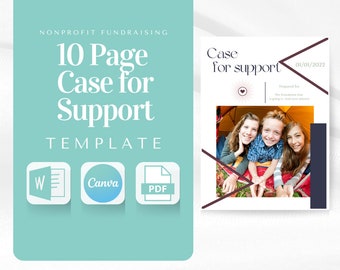 Nonprofit Fundraising Proposal Template: Grant Application Guide (Canva, Digital Download)