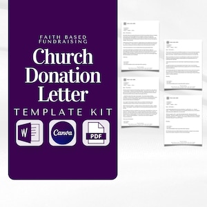 Church Donation Letter Bundle | Donation Acknowledgment | Donation Request | Monthly Giving | Fundraising Letter