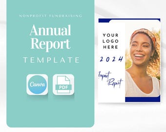 Nonprofit Annual Impact Report Template: Customizable Canva (PDF)