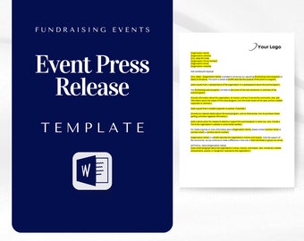 Nonprofit Fundraising Event Press Release Template