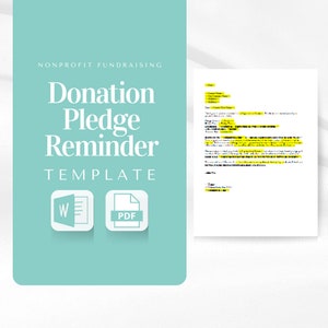Donation Pledge Reminder Letter Template (PDF & Word)
