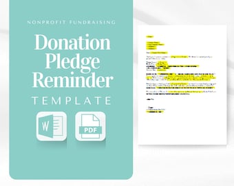 Donation Pledge Reminder Letter Template (PDF & Word)