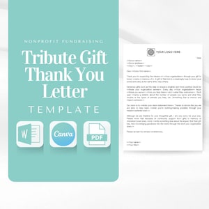 Cadeau hommage lettres de remerciement | À la mémoire de | En l'honneur de | Merci pour votre don commémoratif | Lettres et cartes de remerciement pour un cadeau commémoratif