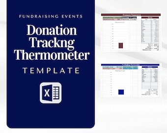 Fundraising Thermometer | Fundraiser Goal Chart | Donation Thermometer