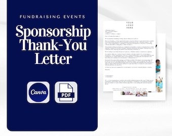 Sponsorship Thank-You Letter Template: Corporate Event Appreciation (Canva & PDF)