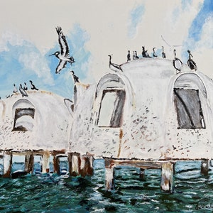 Cape Romano, Last Good Bye, Seascape, Giclee Print on Canvas, 16 x 20 inches