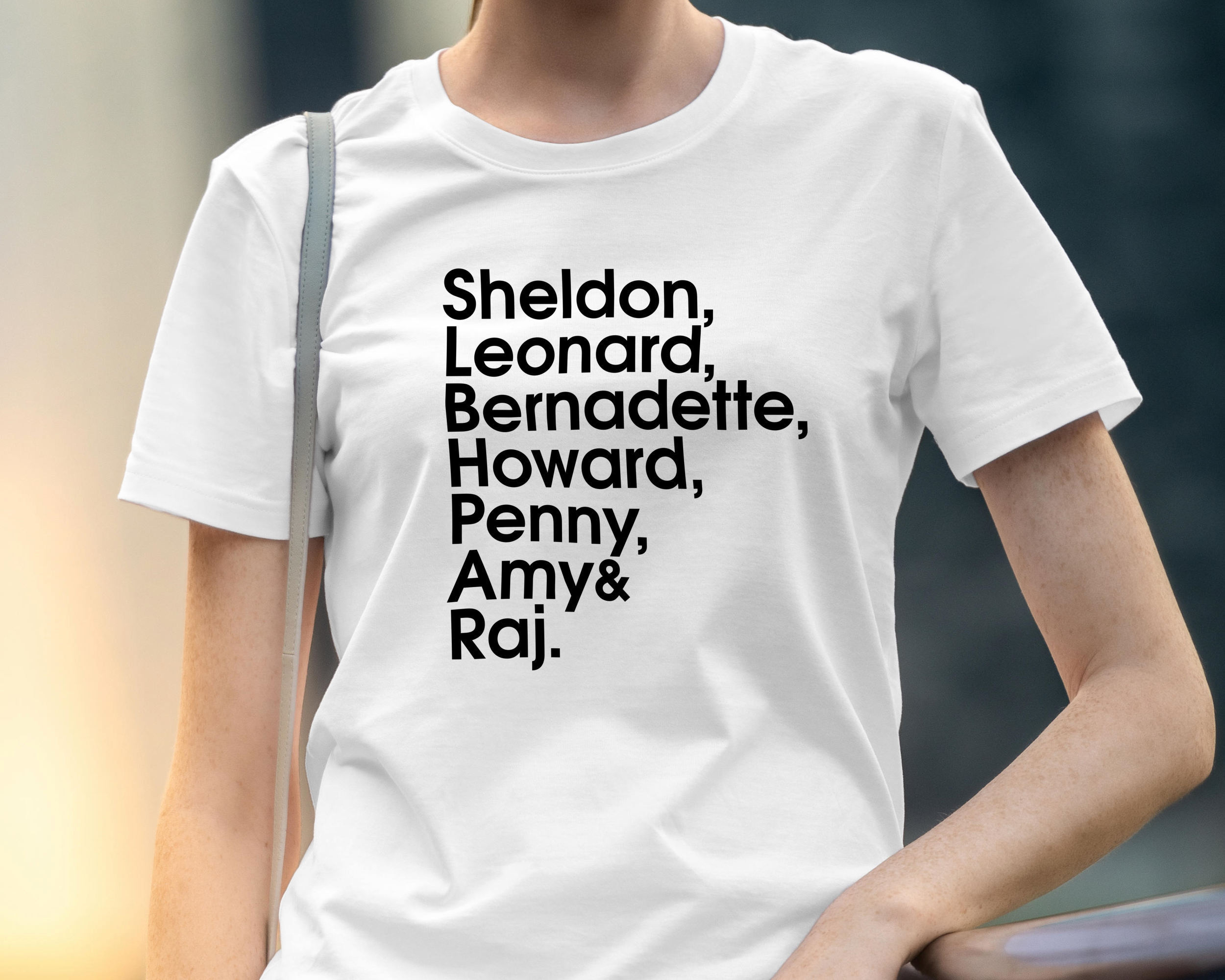 Big Bang Theory Tee Character List Shirt Sheldon Cooper Shirt the Big ...