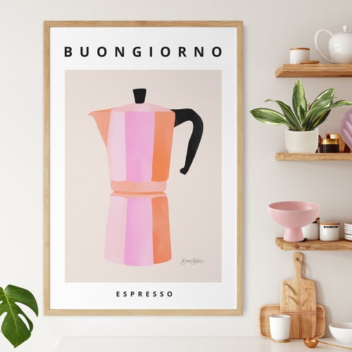 Printable Kitchen Wall Art Modern Coffee Poster Print Moka Etsy UK