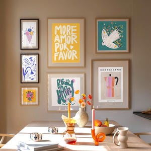 Gallery Wall Art Bundle - Colorful Bright Modern Poster Set, Eclectic Gallery Wall, Maximalist Decor, DIGITAL DOWNLOAD, Printable artworks