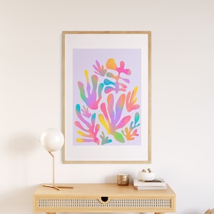 Downloadable Art Print Abstract- Henri Matisse Cutouts - bright colorful boho Wall Art - Abstract pastel aesthetic digital print