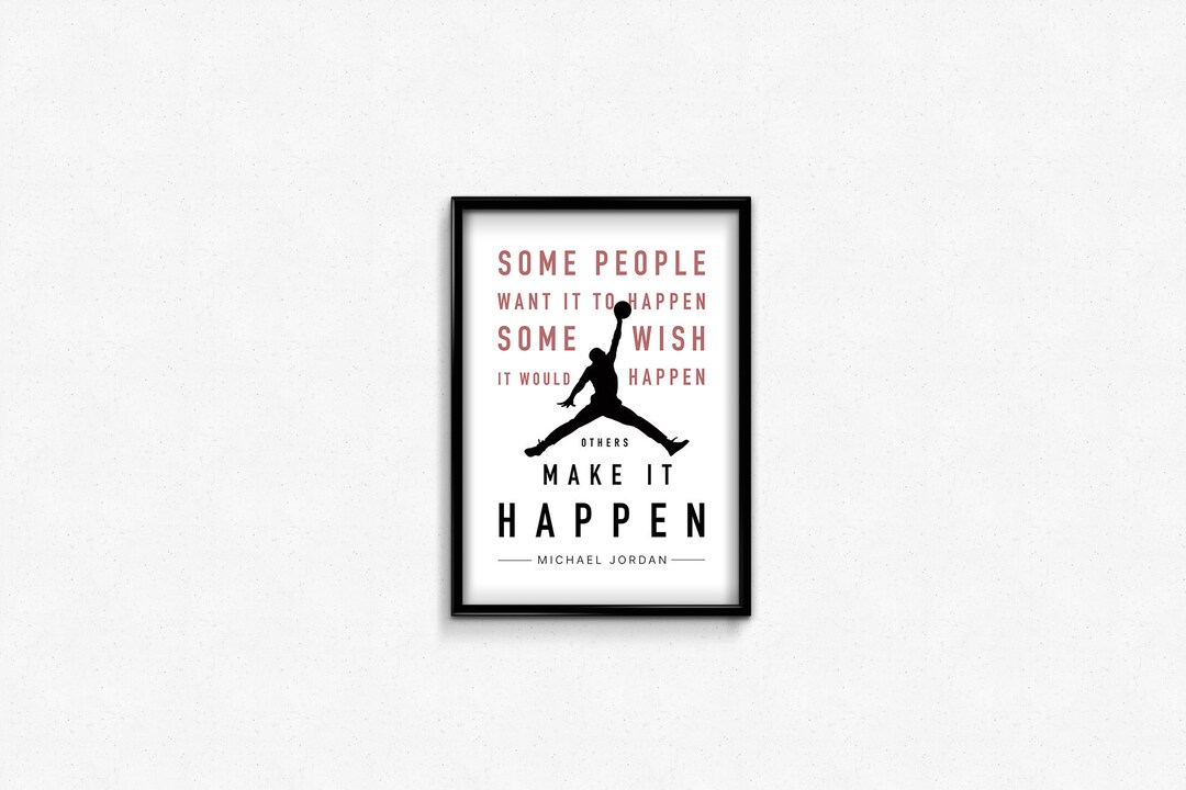 Michael Jordan Quote Poster/print Chicago Bulls, Basketball, NBA
