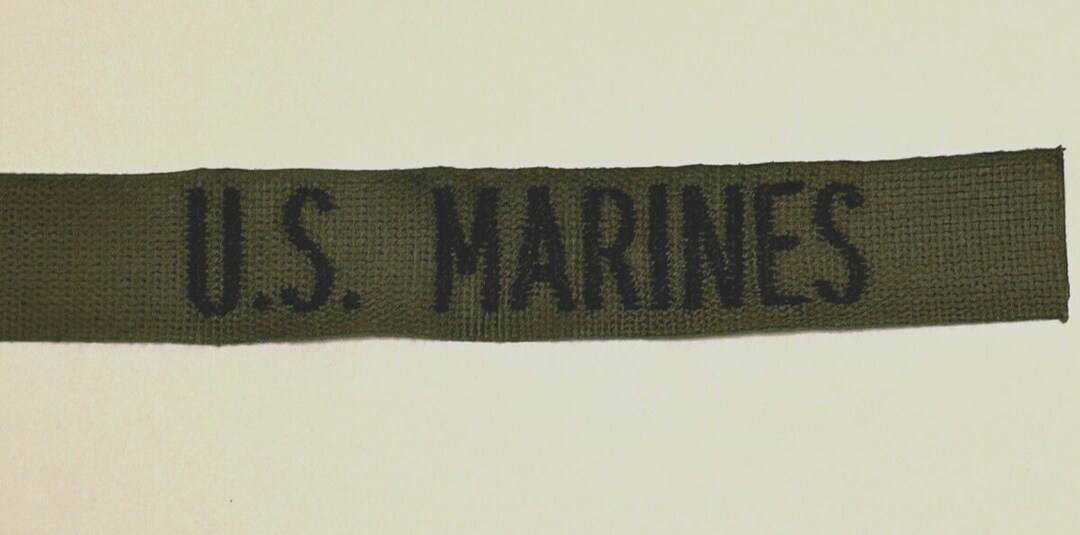 USMC Name Tape Strip USGI Embroidered Nametape USGI Marines Marine