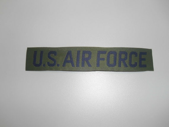 Patch US Air Force USAF Green Name Tape Strip - image 1