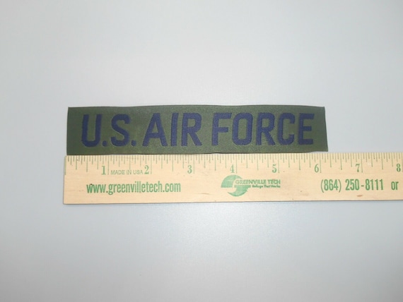 Patch US Air Force USAF Green Name Tape Strip - image 3