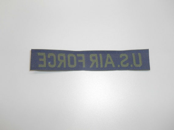 Patch US Air Force USAF Green Name Tape Strip - image 2