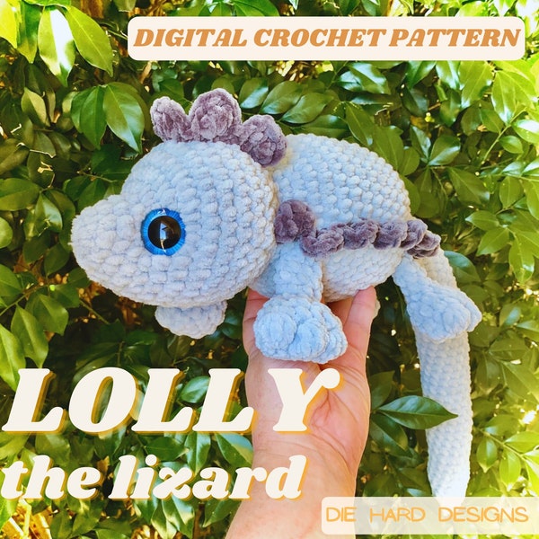 DIGITALE MUSTER - Häkelanleitung für Lizard - Bearded Dragon Toy Pattern