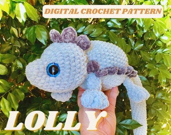 DIGITAL PATTERN - Crochet Lizard  PATTERN - Bearded Dragon Toy Pattern