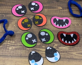 Mental Monster Pack Felt Eyes and Mouths - Amigurumi Felties